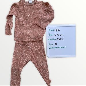 HM matching set, feather print